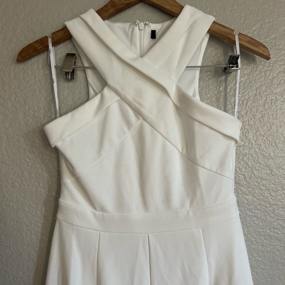 NWOT Criss-Cross Your Mind White Cross-Front Wide-Leg Jumpsuit - Picture 4 of 7